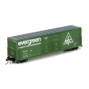 Athearn Genesis HO 50' PC&F Box Car Evergreen "Riveted Side w/ 8' & 8' Youngstown Doors"