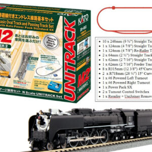 Kato N M2 Basic Oval and Passing Track Starter Set w/ Union Pacific FEF 844 & Power Pack
