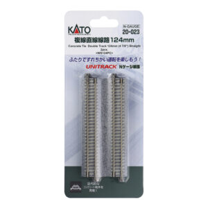 Kato N - Unitrack 124mm (4-7/8") Concrete Tie Double Track Straight - 2 Pack