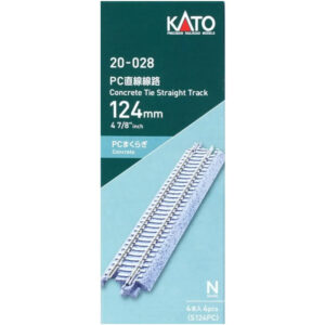 Kato N - Unitrack 124mm (4-7/8") Concrete Tie Straight - 4 Pack