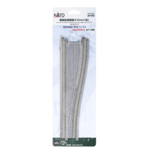 Kato N - Unitrack 310mm (12-1/5") Concrete Ties Double Track Widening Turnout (Right Hand)