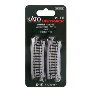 Kato N - Unitrack 282mm (11") Radius Curve 15-Degree - 4 Pack