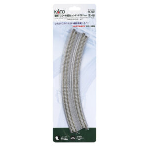 Kato N - Unitrack 381mm-414mm (15"/16-3/8") 22.5-Degree Easement Curve Concrete Tie Double Track