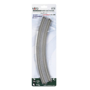 Kato N - Unitrack 447mm-480mm (17-5/8"/18-7/8") 45-Degree Superelevated Curve Concrete Tie Double Track - 2 Pack