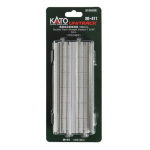 Kato N - Unitrack 186mm (7-5/16") Straight Viaduct Concrete Slab Double Track