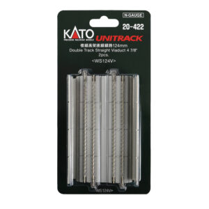 Kato N - Unitrack 124mm (4-7/8") Straight Viaduct Concrete Slab Double Track - 2 Pack