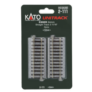 Kato HO - Unitrack 94mm (3-11/16") Straight Track - 2 Pack
