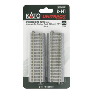 Kato HO - Unitrack 123mm (4 7/8") Concrete Tie Straight Track - 4 Pack