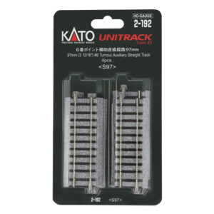 Kato HO - Unitrack 97mm (3-13/16") Length Adjustment Track for #6 Turnout - 4 Pack