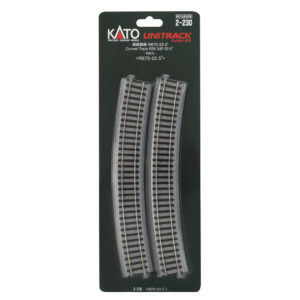 Kato HO - Unitrack 670mm (26-3/8") Radius Curve Track 22.5-Degree - 4 Pack