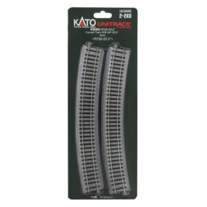 Kato HO - Unitrack 730mm (28-3/4") Radius Curve Track 22.5-Degree - 4 Pack