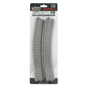 Kato HO - Unitrack 790mm (31-1/8") Concrete Tie Superelevated Curved Track 22.5 Degree - 4 Pack