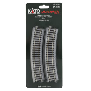 Kato HO - Unitrack 490mm (19-1/4") Radius Curve Track 22.5-Degree - 4 Pack