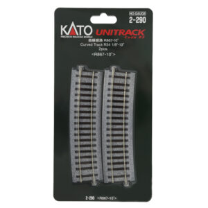 Kato HO - Unitrack 867mm (34-1/8") Radius Curve Track 10-Degree - 2 Pack