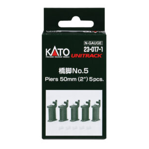 Kato N - Unitrack (2") Tall Single Track Piers w/ Catenary Pole Base - 5 Pack