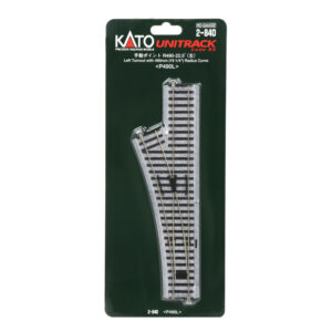 Kato HO - Unitrack 490mm (19-1/4") Radius Manual Turnout (Left Hand)