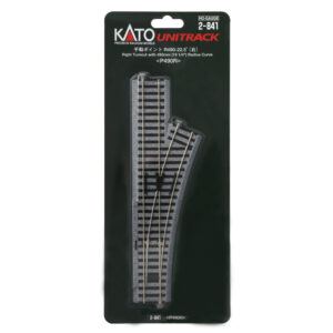 Kato HO - Unitrack 490mm (19-1/4") Radius Manual Turnout (Right Hand)