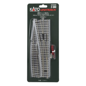 Kato HO - Unitrack #6 Remote Left-Hand Turnout - 867mm (34-1/8") Radius