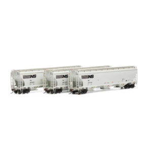 Athearn Genesis HO Trinity 3 Bay Covered Hopper Norfolk Southern 3 Pack