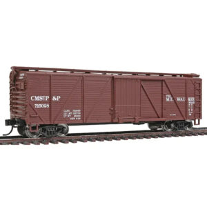 Walthers Mainline HO 40' Wood Box Car Milwaukee Road "with Grain Doors"