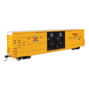 Walthers Mainline HO 60' High Cube Horizontal Post Box Car Trailer Train "TBOX, High Reporting Mark Red Logo"
