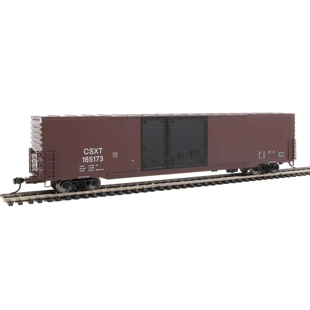 Walthers Mainline HO 60' PS Auto Parts 10' & 6' Double Door Box Car CSX "Brown & Black"