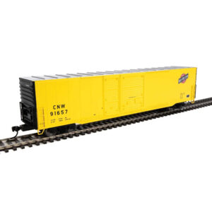 Walthers Mainline HO 60' PS Auto Parts 10' & 6' Double Door Box Car Chicago & North Western "Yellow"