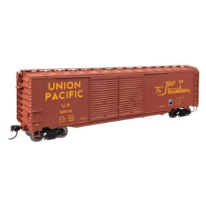 Walthers Mainline HO 50' Improved AAR Double Door Box Car Union Pacific "Road of the Streamliners"