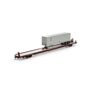 Athearn Genesis HO 89' Flat Car Trailer Train "Oxide Red" w/ 40' Realco Trailer #152199