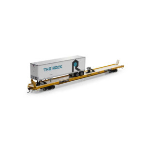 Athearn Genesis HO 89' Flat Car Trailer Train w/ 40' The Rock Trailer #153958