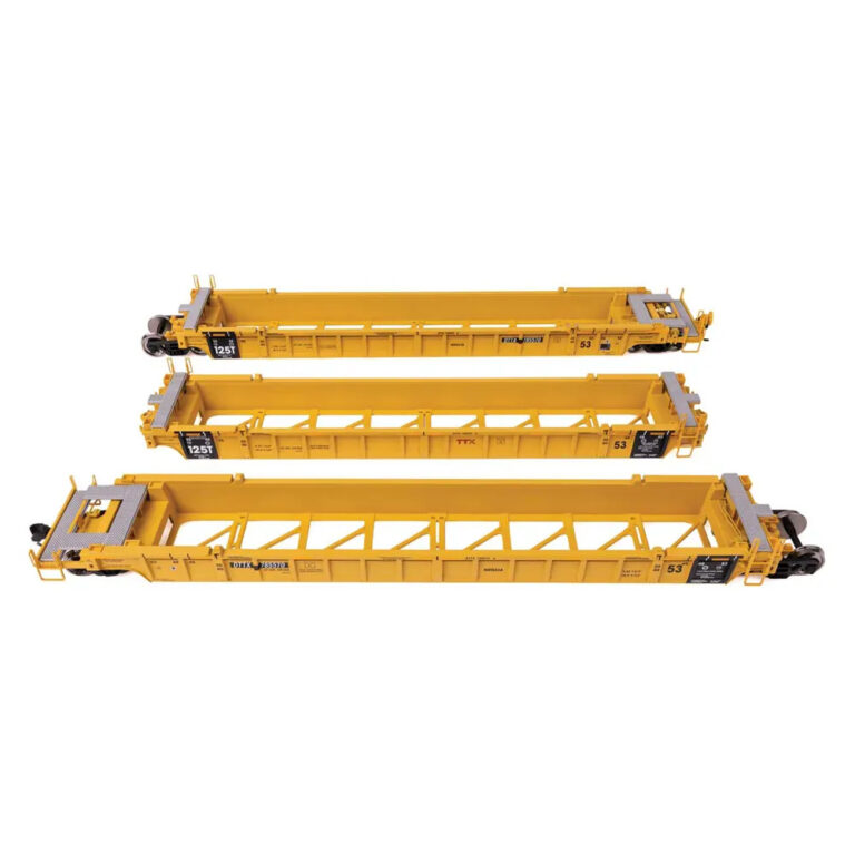 Walthers Mainline HO 53' NSC 3 Unit Articulated Well Car Trailer Train ...