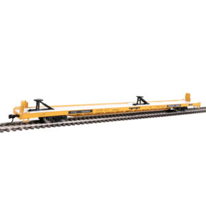 Walthers Mainline HO 89' Channel Side Flat Car Trailer Train "TTX, Yellow, 40' Trailer Service)