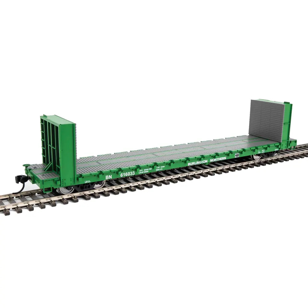 Walthers Mainline HO 60' PS Bulkhead Flat Car Burlington Northern