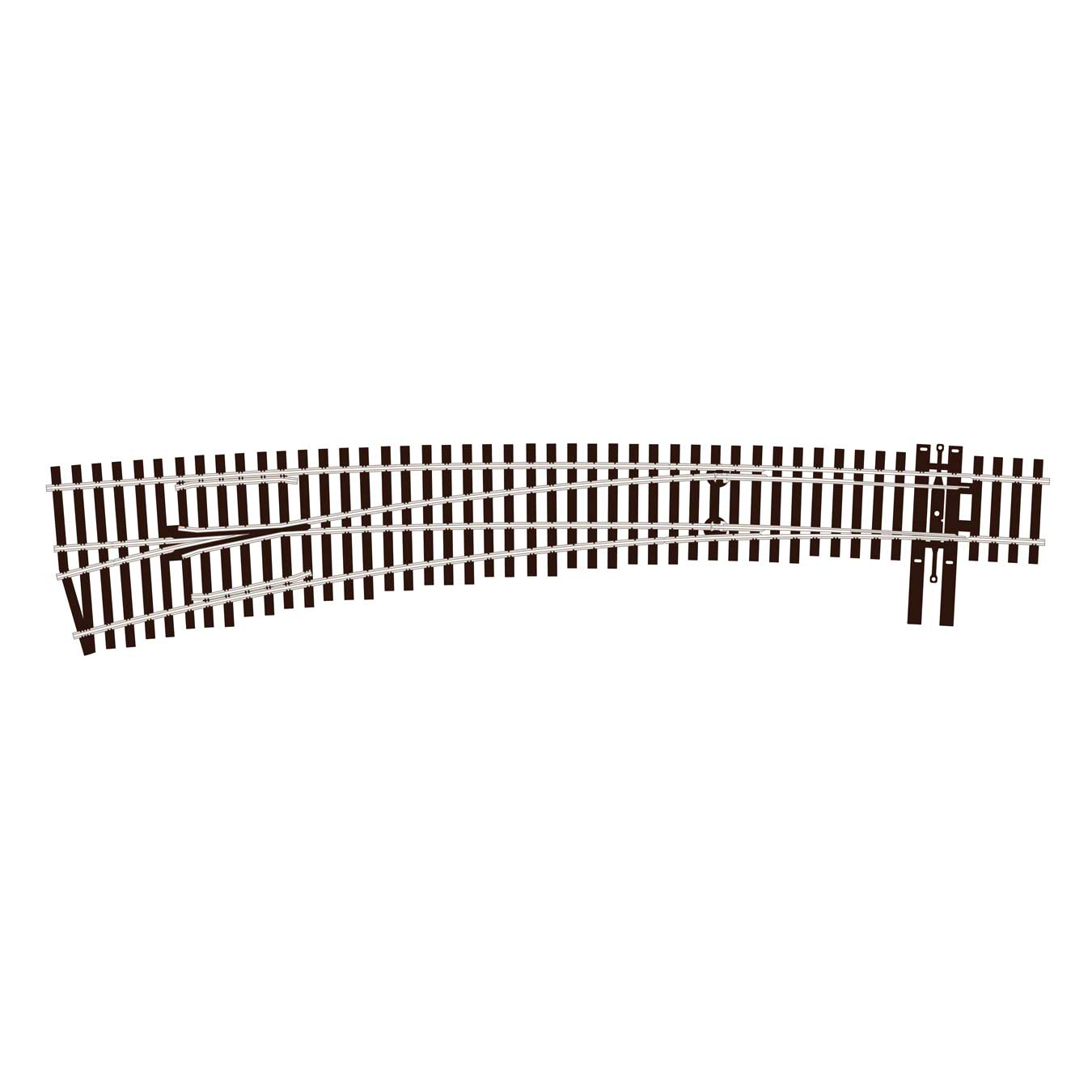 Peco HO - Code 83 Electrofrog #7 Curved Turnout (Left Hand)