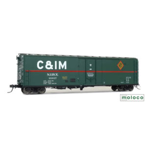 Moloco HO 50' RBL Plate B Boxcar, 10' Offset Door Chicago & Illinois Midland "NIRX"