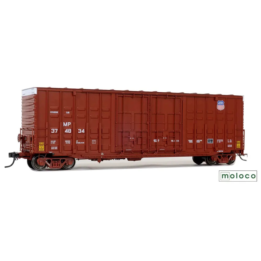 Moloco HO 50' ACF Hi-Cube Waffle Box Car Double Plug Door Union Pacific "100 Ton, High Sheild"