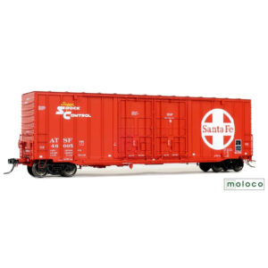 Moloco HO 50' ACF Hi-Cube Box Car Double Plug Door Santa Fe "10-80 Repaint"