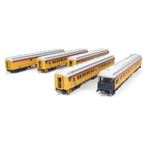 Broadway Limited HO Heavyweight 5 Car Set Chessie Steam Special "Combine, 3 P70 Coach, Business Car"