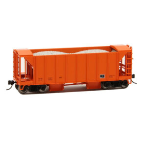 Bowser HO 70 Ton 2 Bay Ballast Hopper with Side Chutes Dimensional Data Only "Orange"
