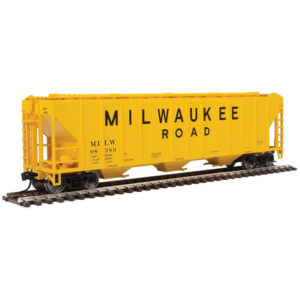 Walthers Mainline HO PS 4427 Covered Hopper Milwaukee Road "Yellow"