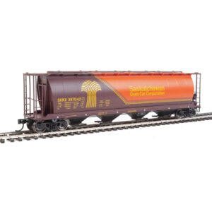 Walthers Mainline HO Cylindrical Covered Hopper Trough Hatch Saskatchewan Grain Car Corporation "SKNX"