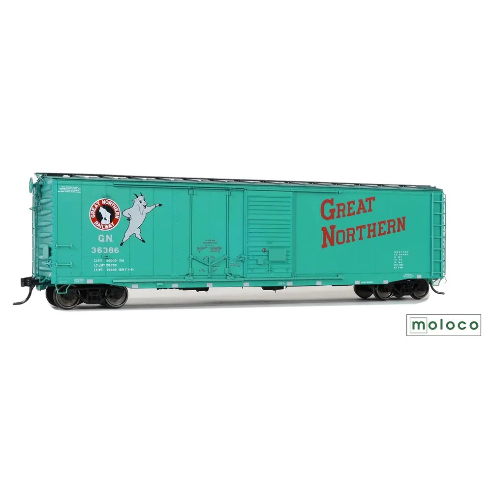 Moloco HO 50' St. Cloud Combo Door Boxcar Great Northern "1961 Delivery"