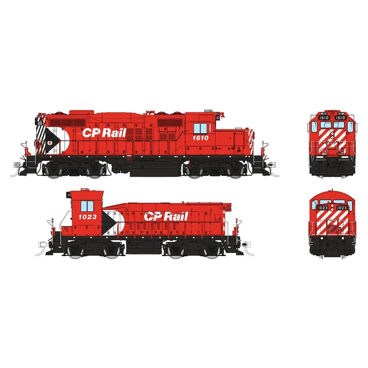 Rapido HO GP9u & Slug Canadian Pacific "Multimark" w/ DCC & Sound