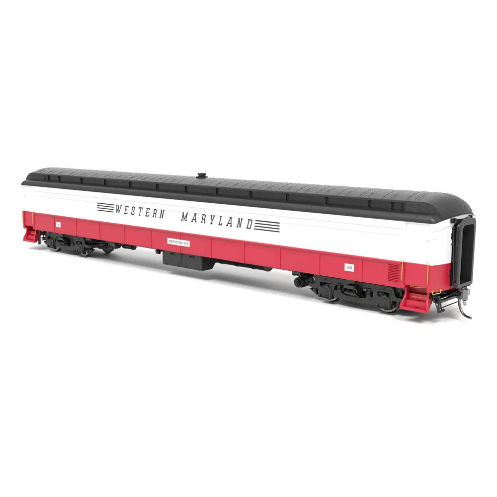 Broadway Limited HO Heavyweight Railroad Instruction Car Western Maryland "Red, White" #100