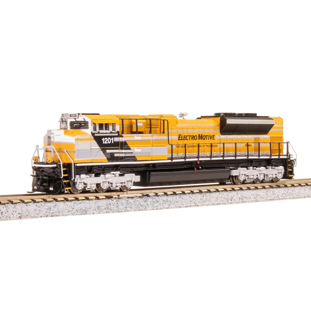 Broadway Limited Stealth N SD70ACe EMD "Demonstrator, Yellow Progress Rail"